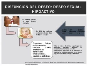 Datos de la AESS sobre la disfunción sexual femenina